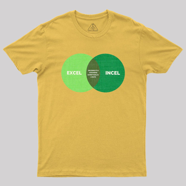 Excel Incel Venn Diagram Geek T-Shirt