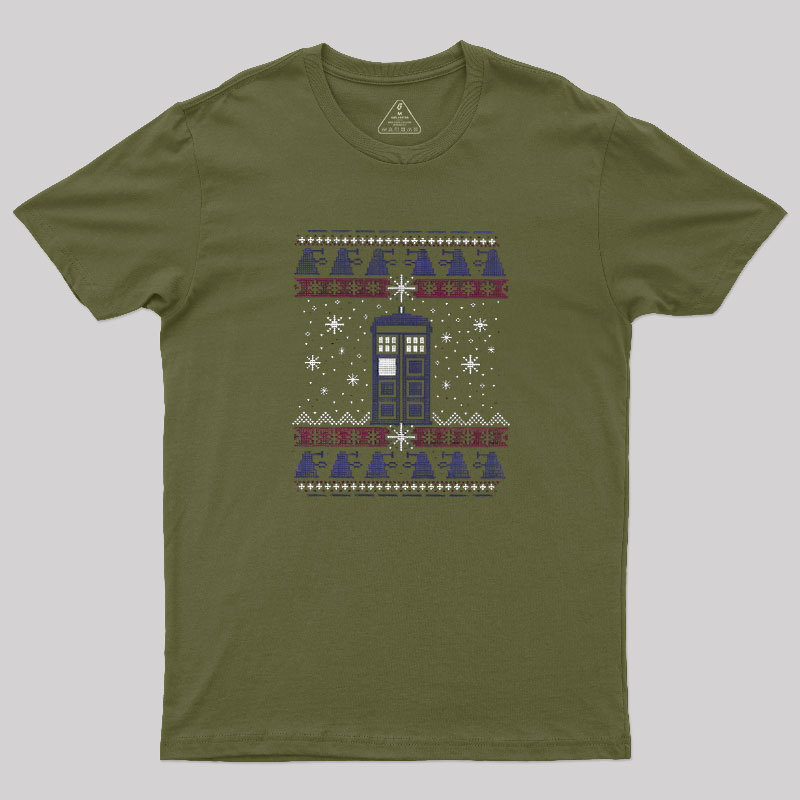 Tardis In The Snow Geek T-Shirt