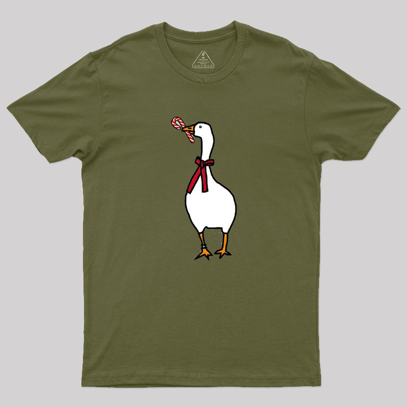 Silly Goose with Candy Cane Geek T-Shirt