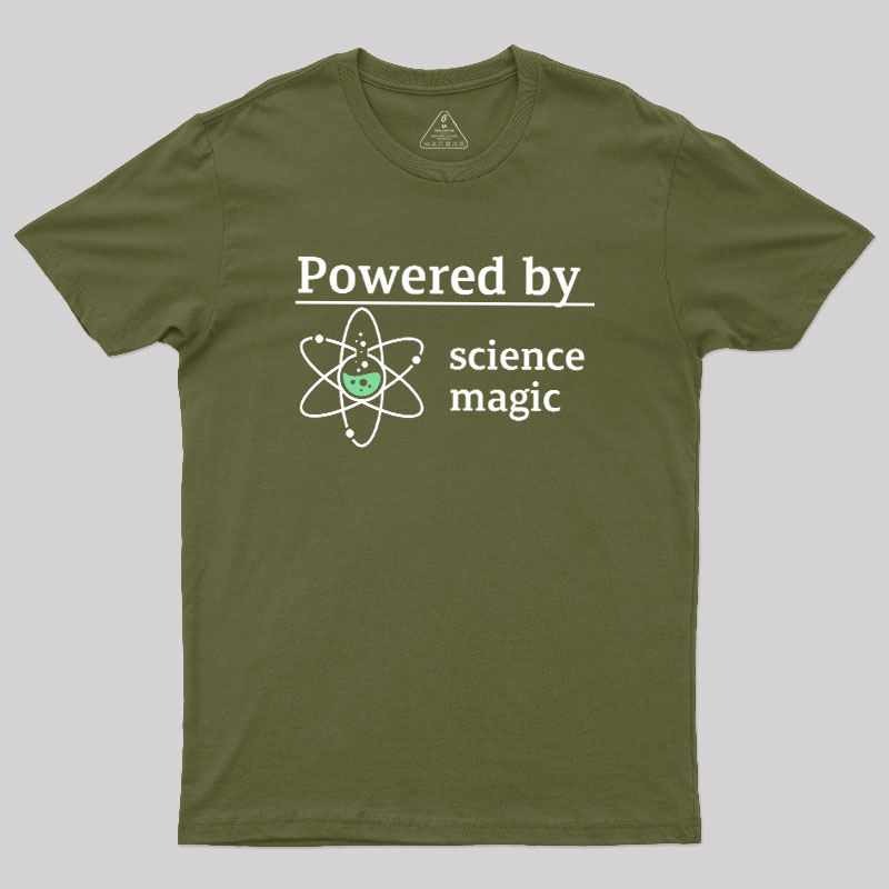Powered By Science Magic Geek T-Shirt