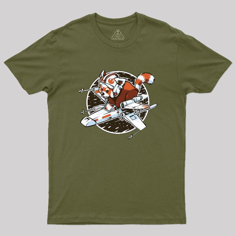 Red panda, Standing By Geek T-Shirt