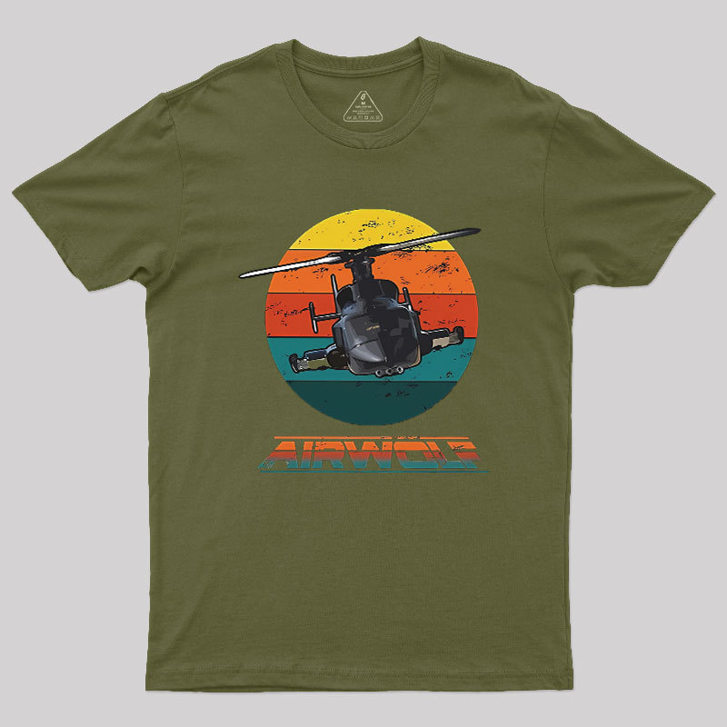 Airwolf Sunset 1980s Retro Geek T-Shirt
