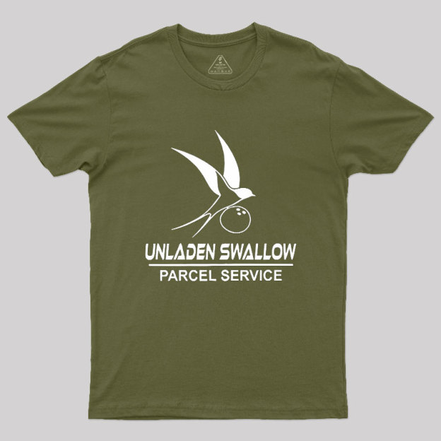 Unladen Swallow Parcel Service Geek T-Shirt
