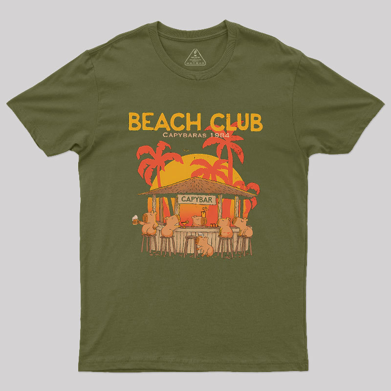 Capybara Beach Club Geek T-Shirt