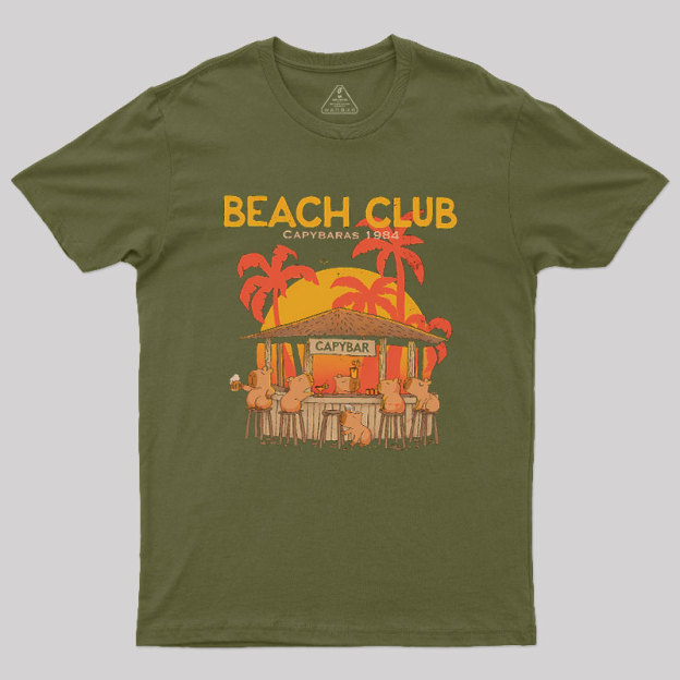 Capybara Beach Club Geek T-Shirt