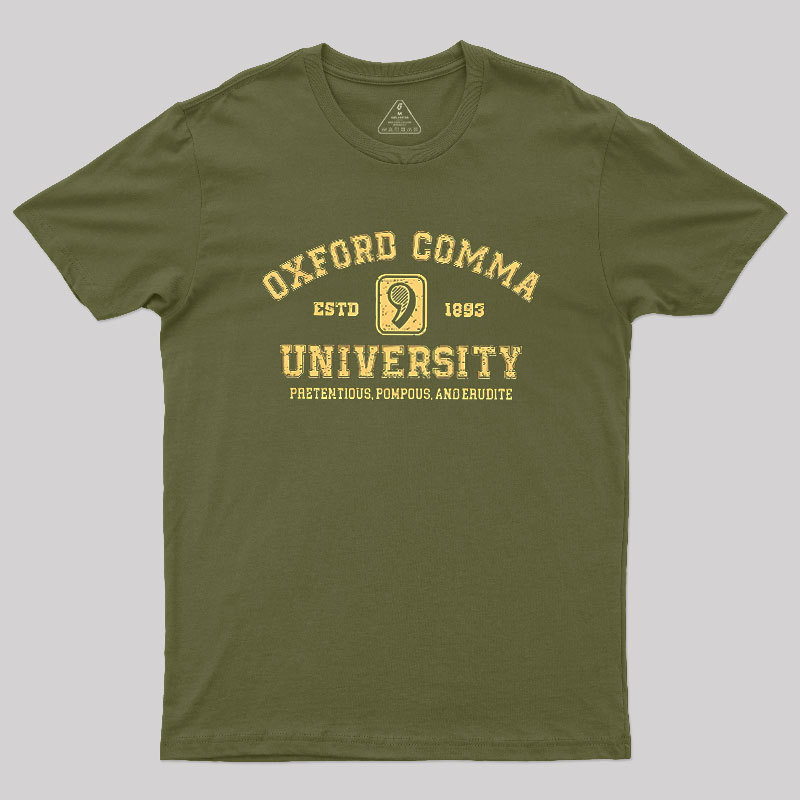 Oxford Comma University Geek T-Shirt
