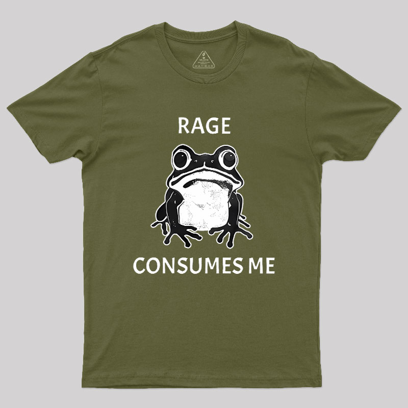Rage Consumes Me Frog Geek T-Shirt