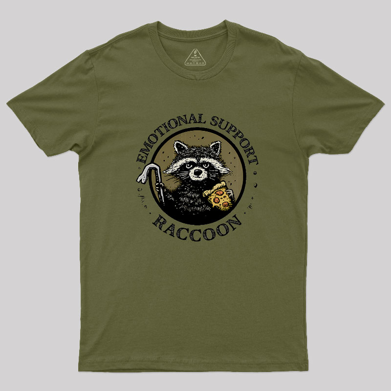 Emotional Support Raccoon Geek T-Shirt