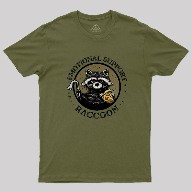 Emotional Support Raccoon Geek T-Shirt