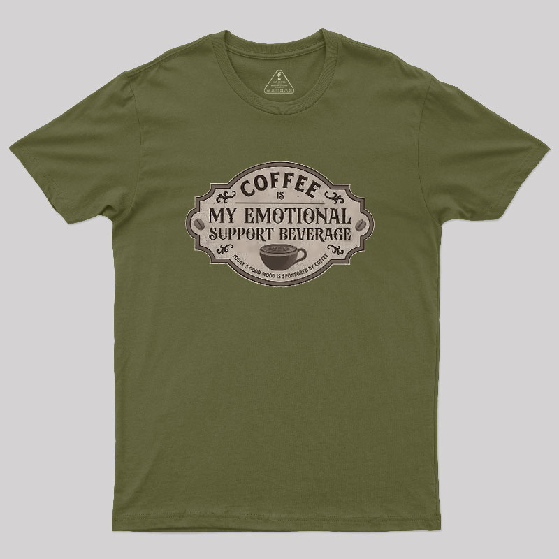 My Emotional Support Beverage Remix Geek T-Shirt