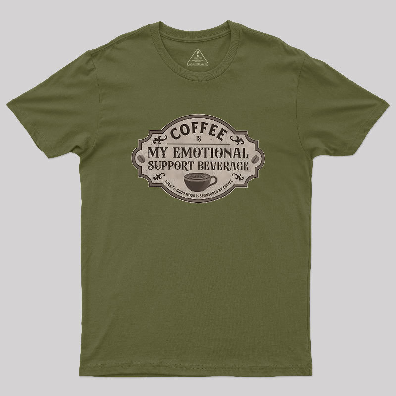My Emotional Support Beverage Remix Geek T-Shirt