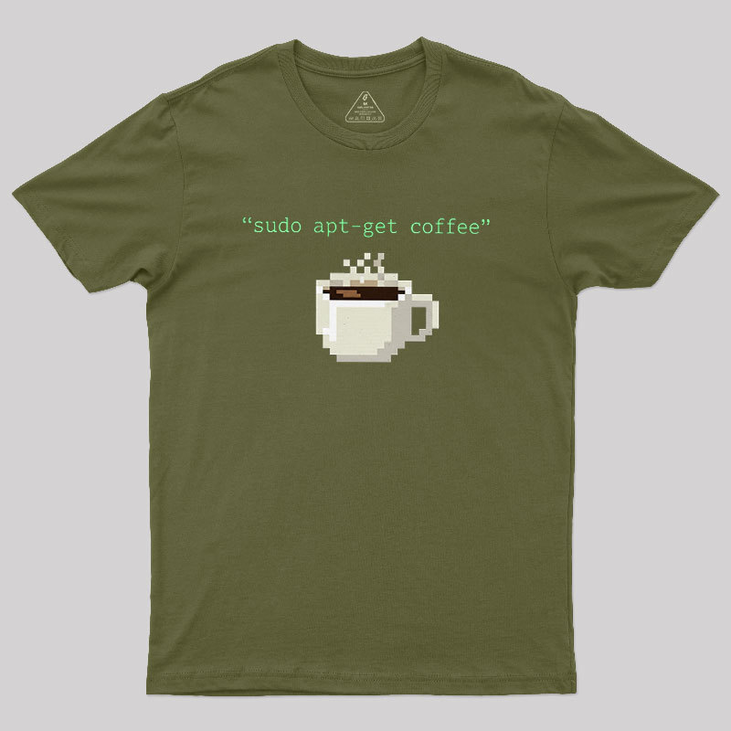 Sudo Apt-get Coffee Geek T-Shirt