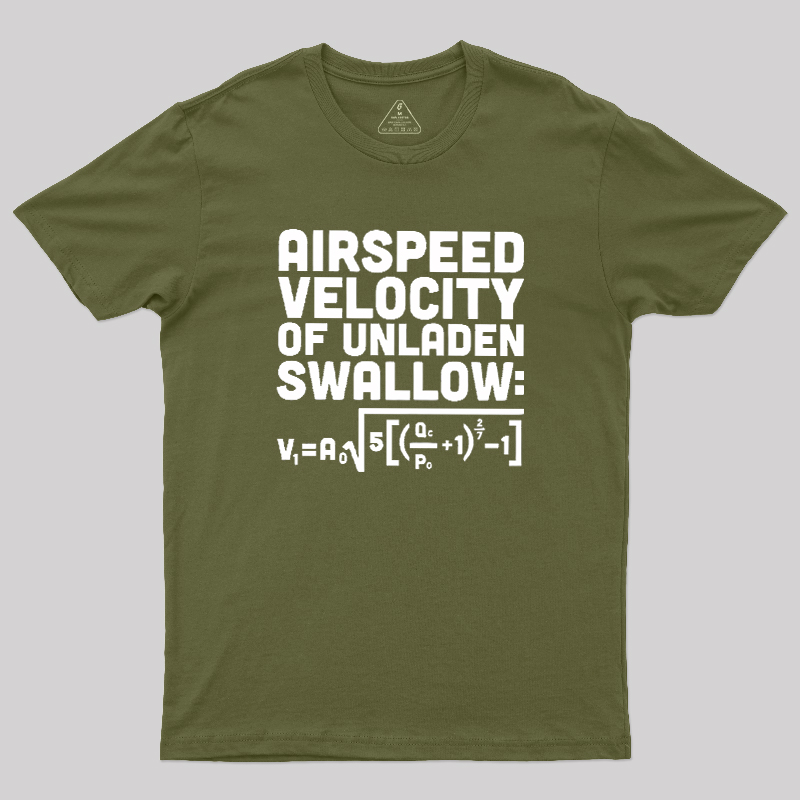 Airspeed Velocity of an Unladen Swallow Geek T-Shirt