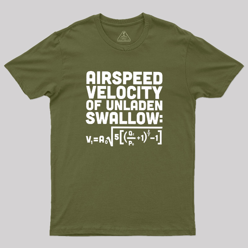 Airspeed Velocity of an Unladen Swallow Geek T-Shirt