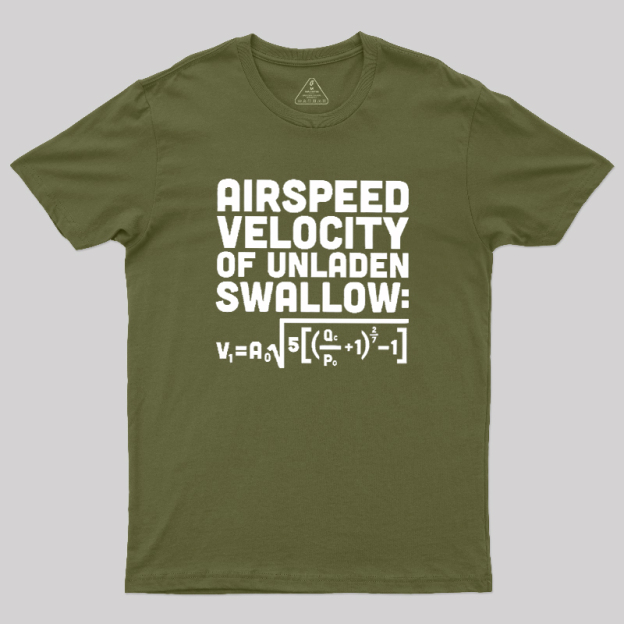 Airspeed Velocity of an Unladen Swallow Geek T-Shirt