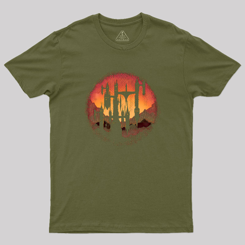 Castle Sunset Geek T-Shirt