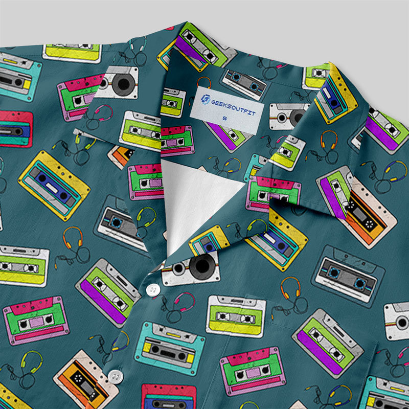 Vintage Cassette Button Up Pocket Shirt