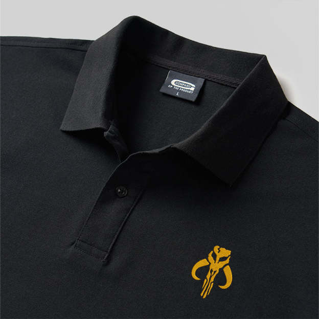 Mythosaur Geek Embroidered Polo Shirts