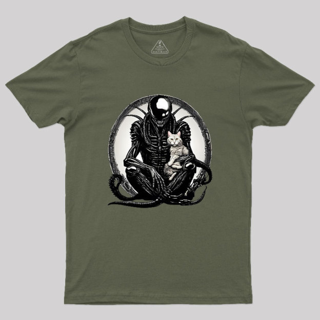 Xenomorph And A Cat Geek T-Shirt