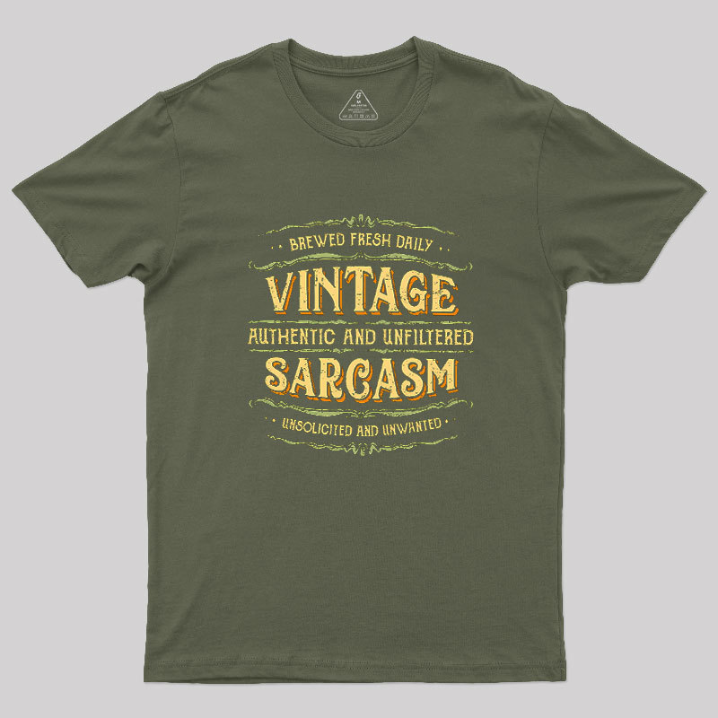 Vintage Authentic And Unfiltered Sarcasm Geek T-Shirt