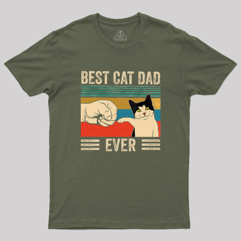 Best Cat Dad Ever Geek T-Shirt