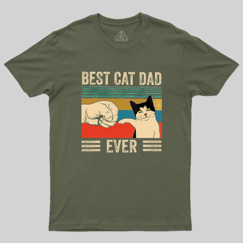 Best Cat Dad Ever Geek T-Shirt