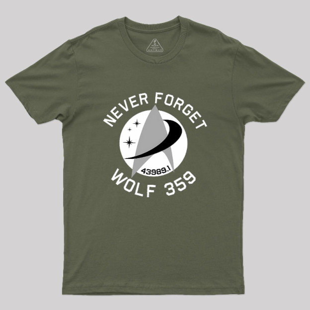 Never Forget Wolf 359 Geek T-Shirt