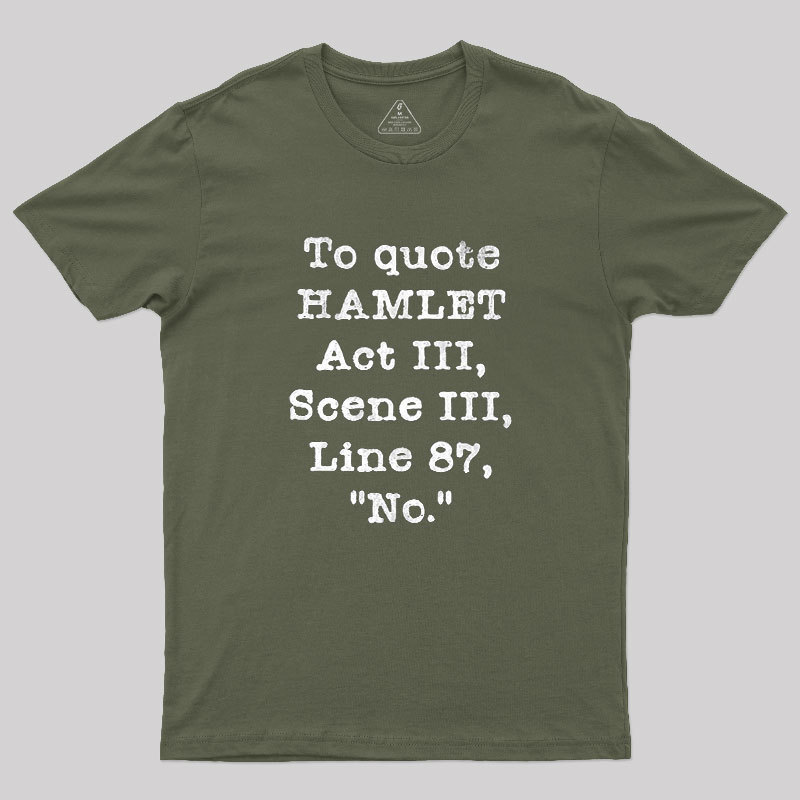 To Quote Hamlet Act III Geek T-Shirt
