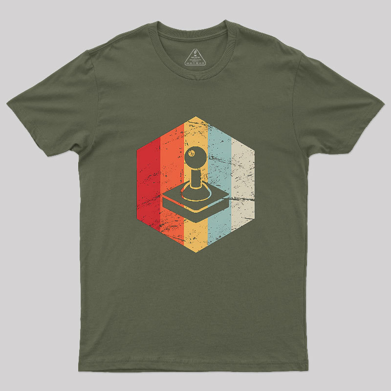 Vintage Arcade Joystick Icon Geek T-Shirt