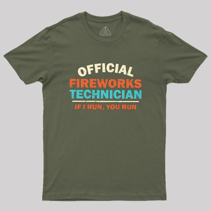 Official Fireworks Technician Geek T-Shirt