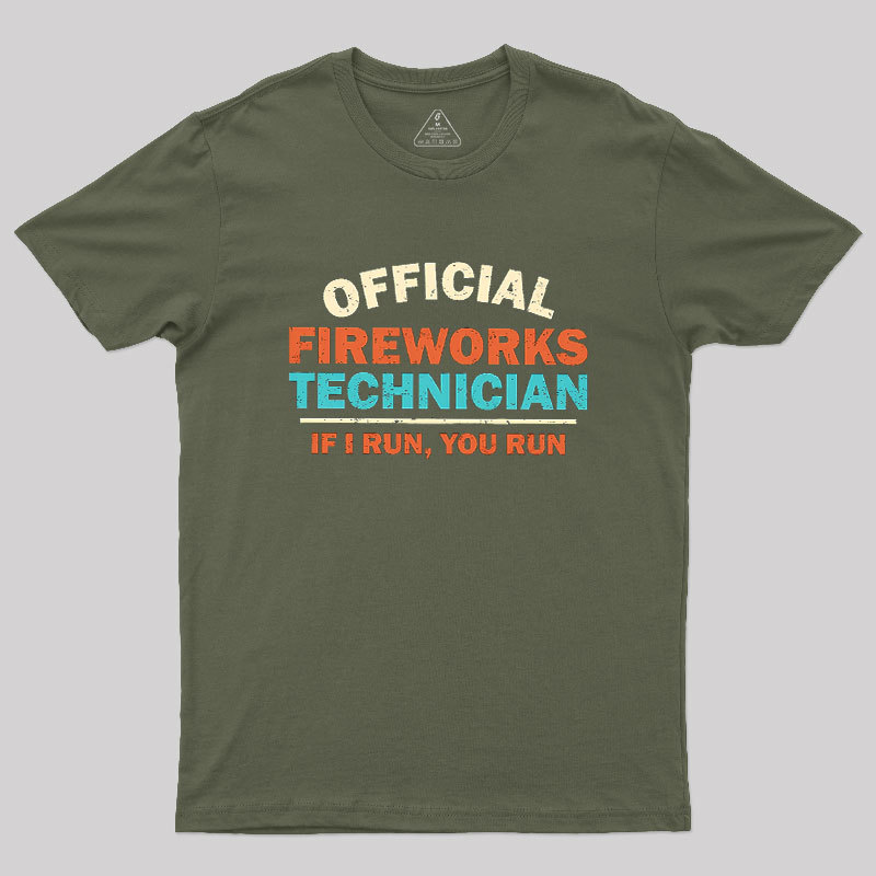 Official Fireworks Technician Geek T-Shirt
