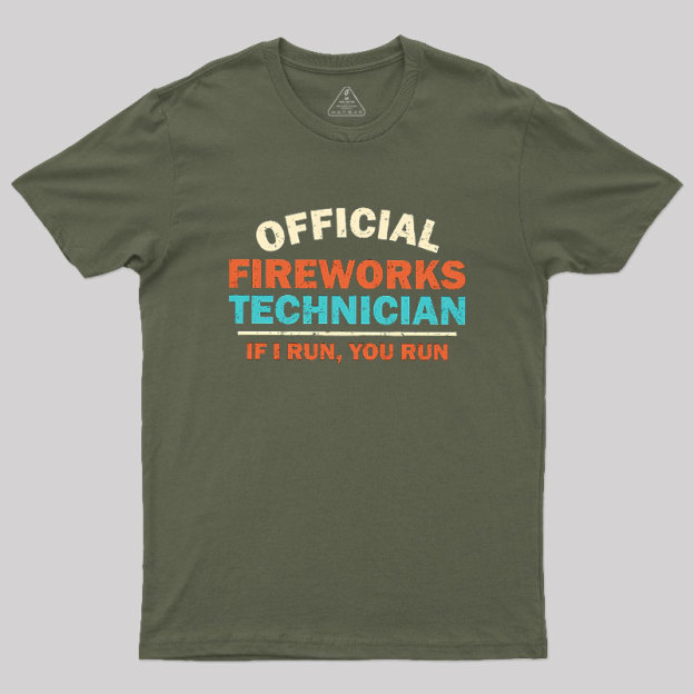 Official Fireworks Technician Geek T-Shirt
