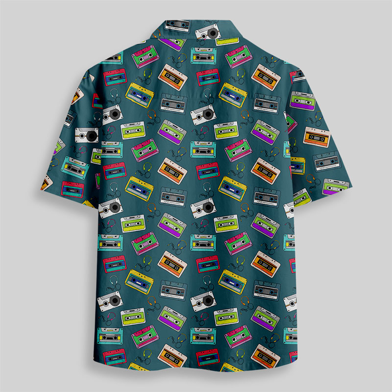 Vintage Cassette Button Up Pocket Shirt