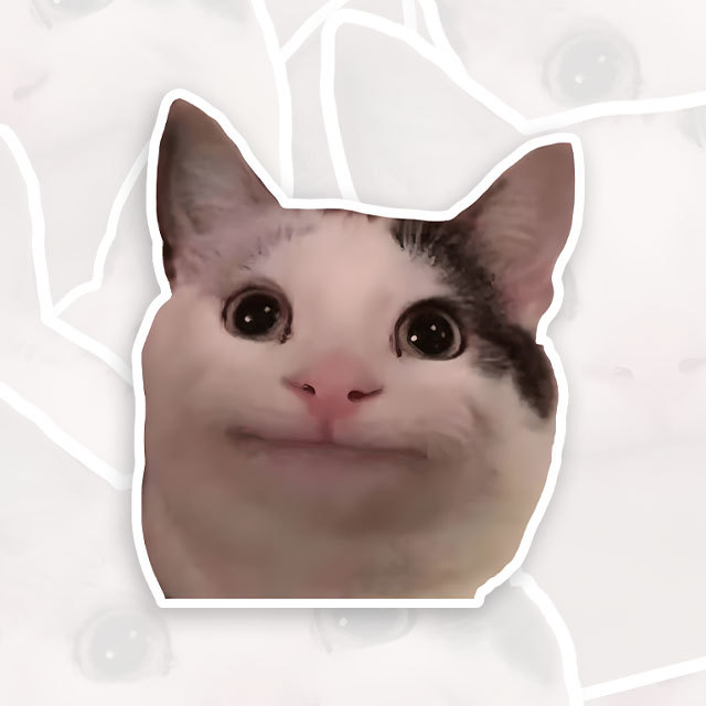 Awkward Cat Geek Sticker for Sale online