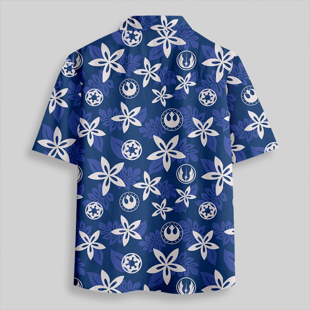 Rebel and Empire Blue Hawaii Button Up Pocket Shirt