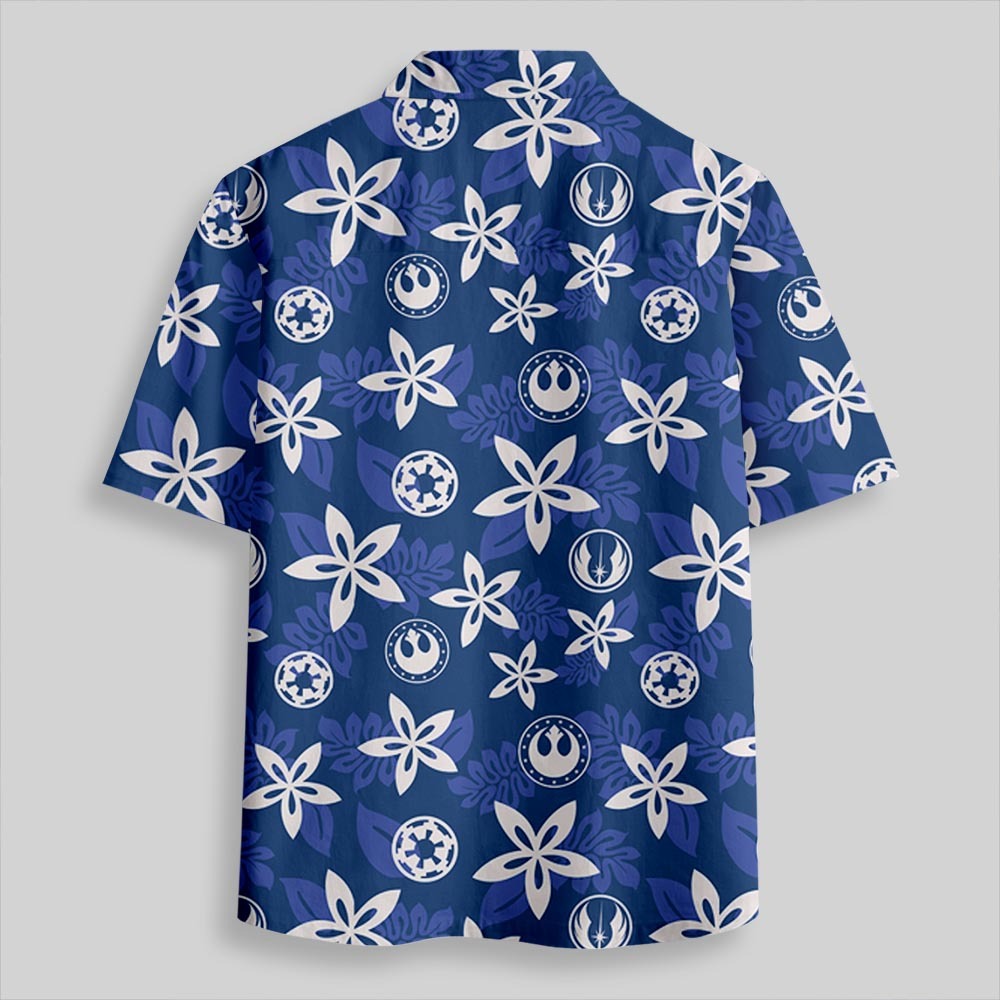Rebel and Empire Blue Hawaii Button Up Pocket Shirt