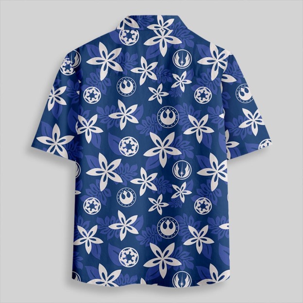 Rebel and Empire Blue Hawaii Button Up Pocket Shirt