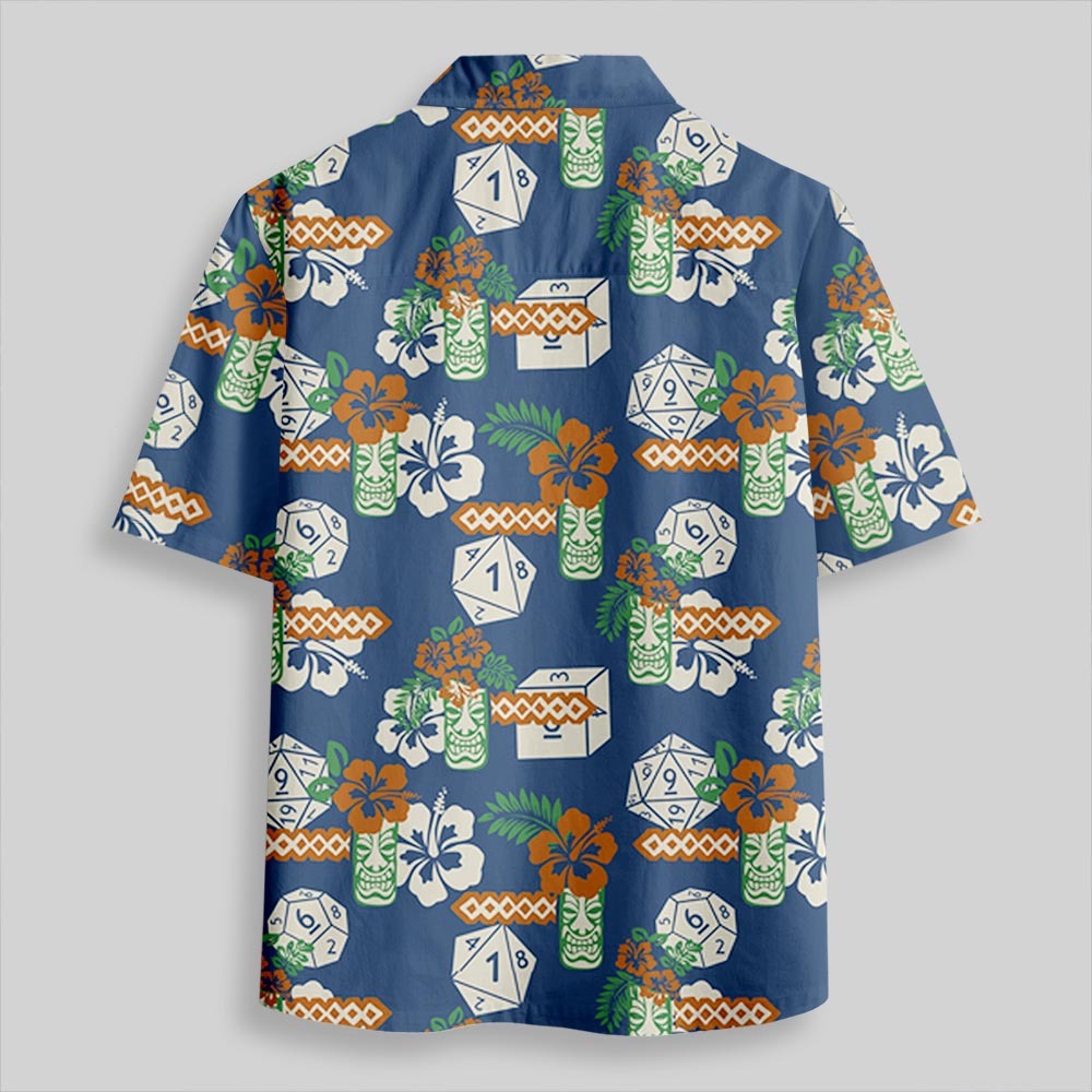 Dice & Tropics Hawaii Button Up Pocket Shirt