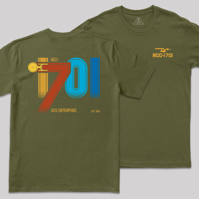 NCC-1701 Front and Back Printed Geek T-Shirt