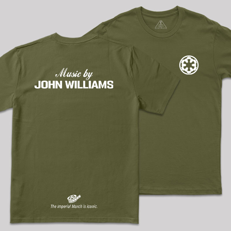 Music By John Williams Front and Back Printed Geek T-Shirt