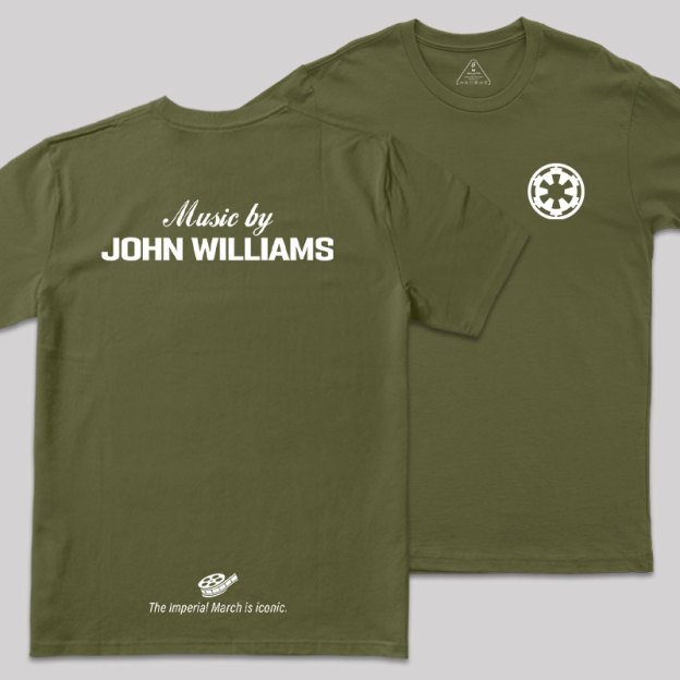 Music By John Williams Front and Back Printed Geek T-Shirt