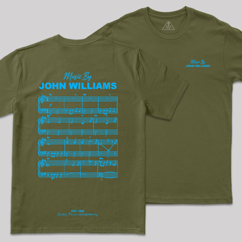 Music by John Williams Front and Back Printing Geek T-Shirt
