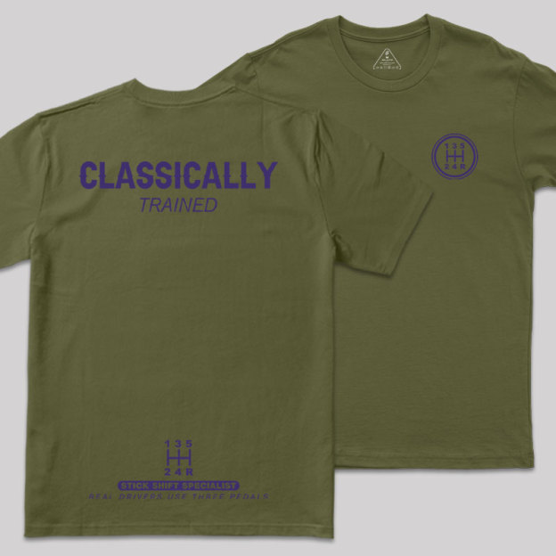 Classically Trained Front and Back Printing Geek T-Shirt