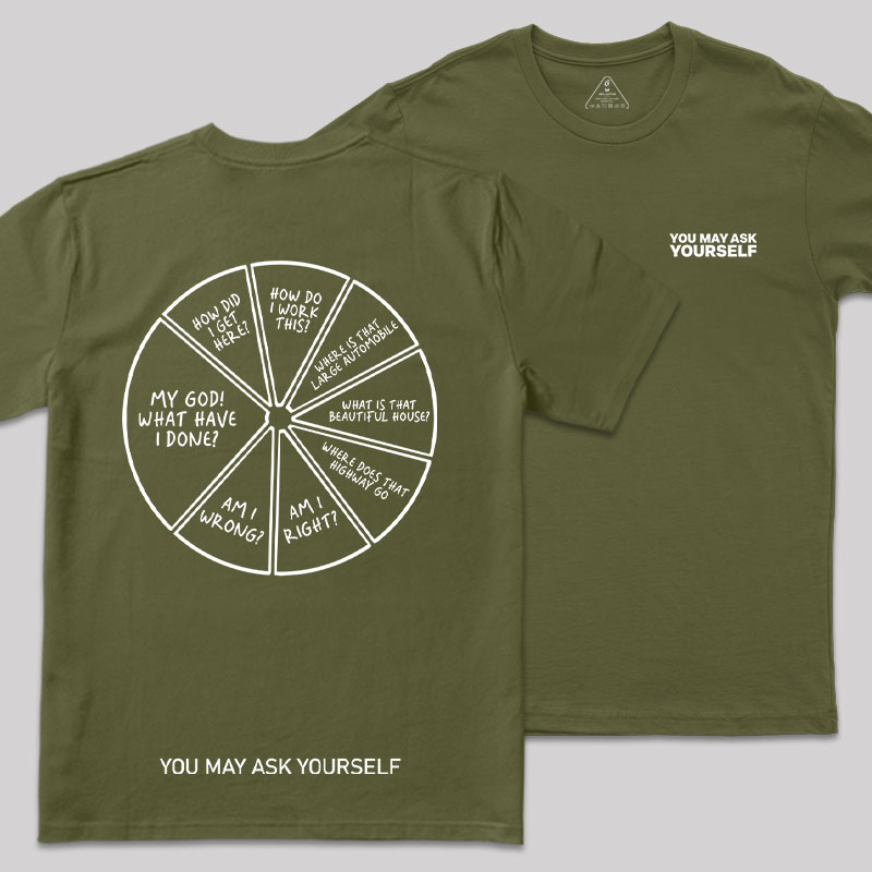 You May Ask Yourself Front and Back Printing Geek T-Shirt