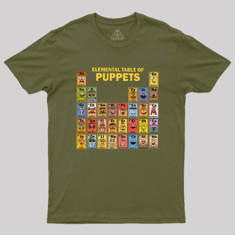 Elemental Table Of Puppets Geek T-Shirt