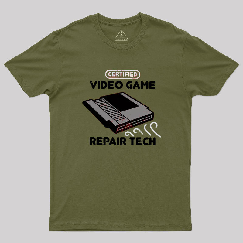 Certified Video Game Repair Tech Geek T-Shirt