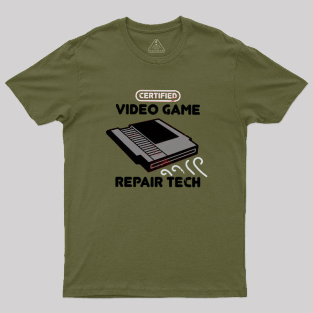 Certified Video Game Repair Tech Geek T-Shirt