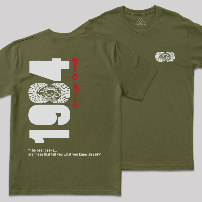 1984 Waching You Front and Back Printed Geek T-Shirt