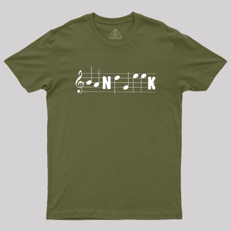 Funny Band Geek Marching Band Music Notes Staff Clef Tee Classic Geek T-Shirt