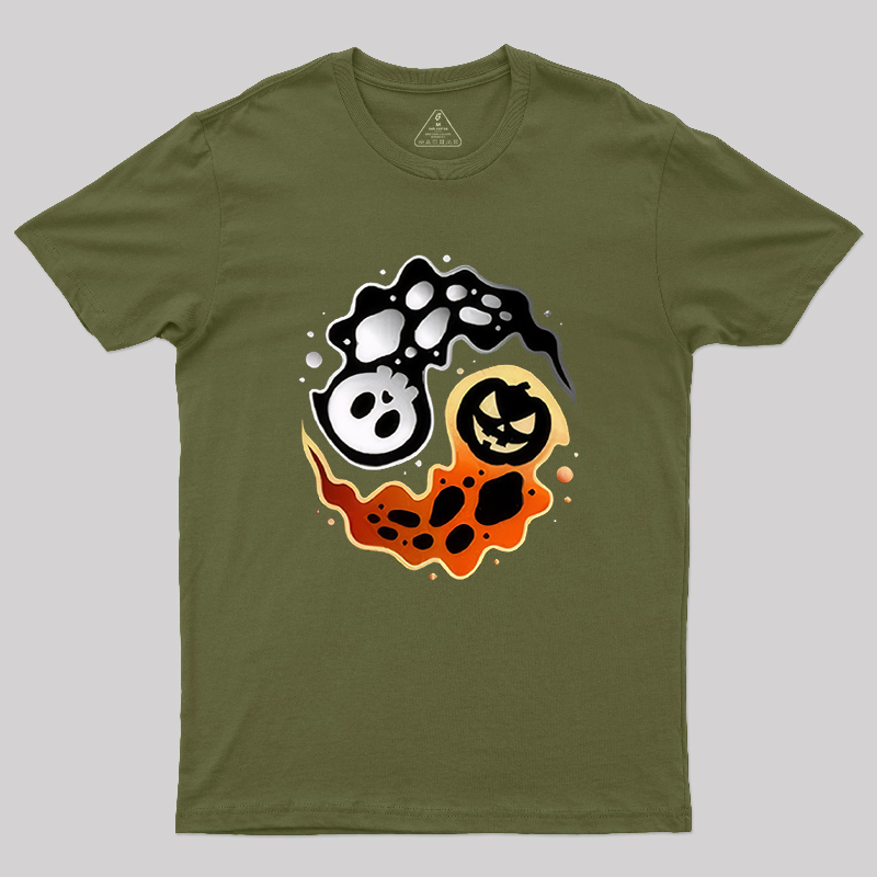 Ying Yang Halloween Geek T-Shirt